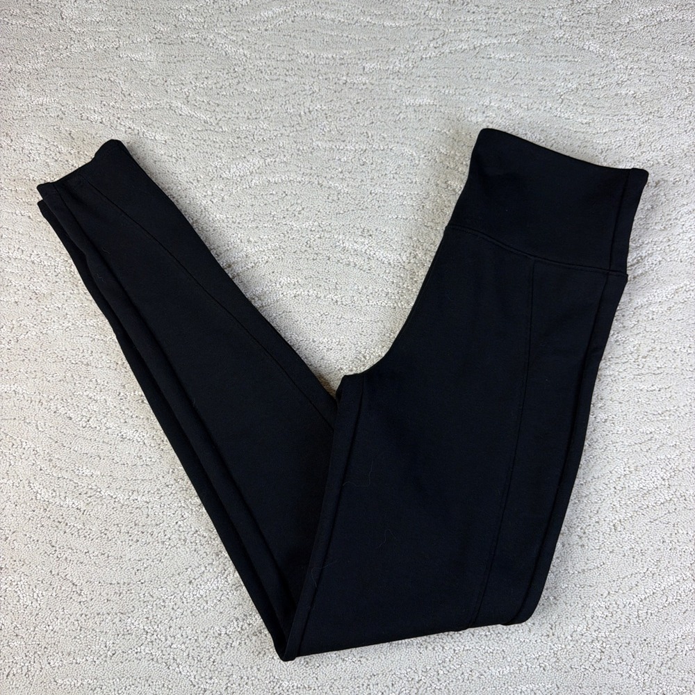 Women's SPANX Size Small Black High Rise Leggings Tummy Control